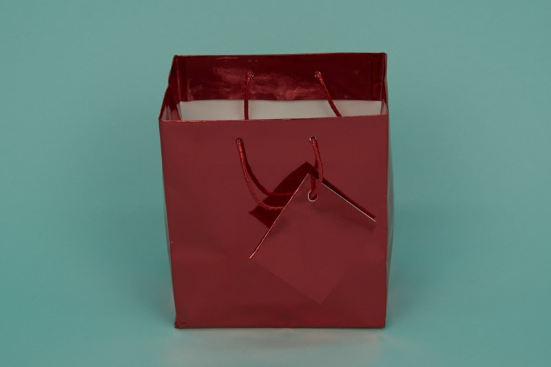 Small Metallic Shopping Bags Mix Colors #8062